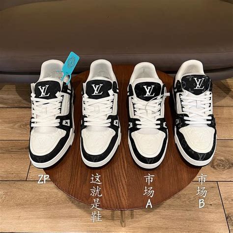 辨鞋真假第60弹：LOUIS VUITTON LV Trainer 黑牛仔之真假对比